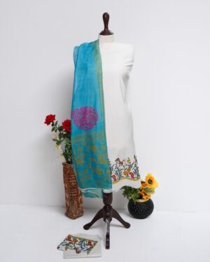 Lawn 3PC Embroidered with Digital Printed Jacquard Dupatta LG - 019