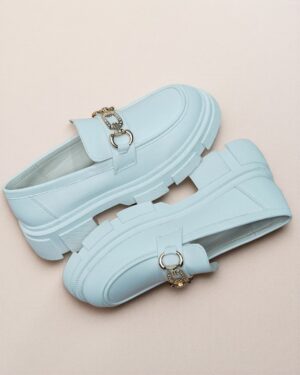 White Luxe Link Loafers LG-SH-004