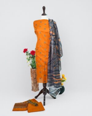 Lawn 3PC Embroidered Shirt with Digital Printed Jacquard Dupatta LG - 021